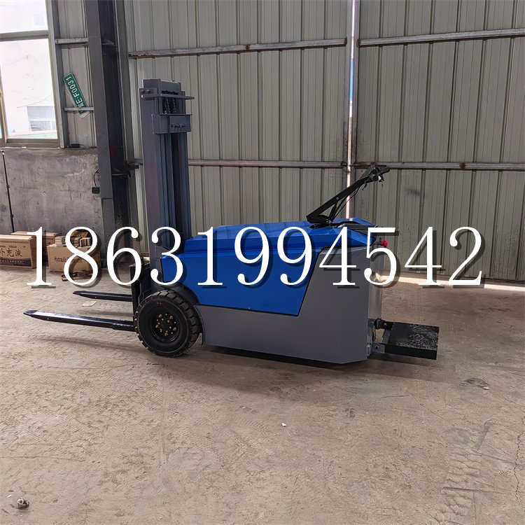 昌邑区全电动叉车插腿式堆高车液压装卸车1.5吨升高小型站驾式铲车